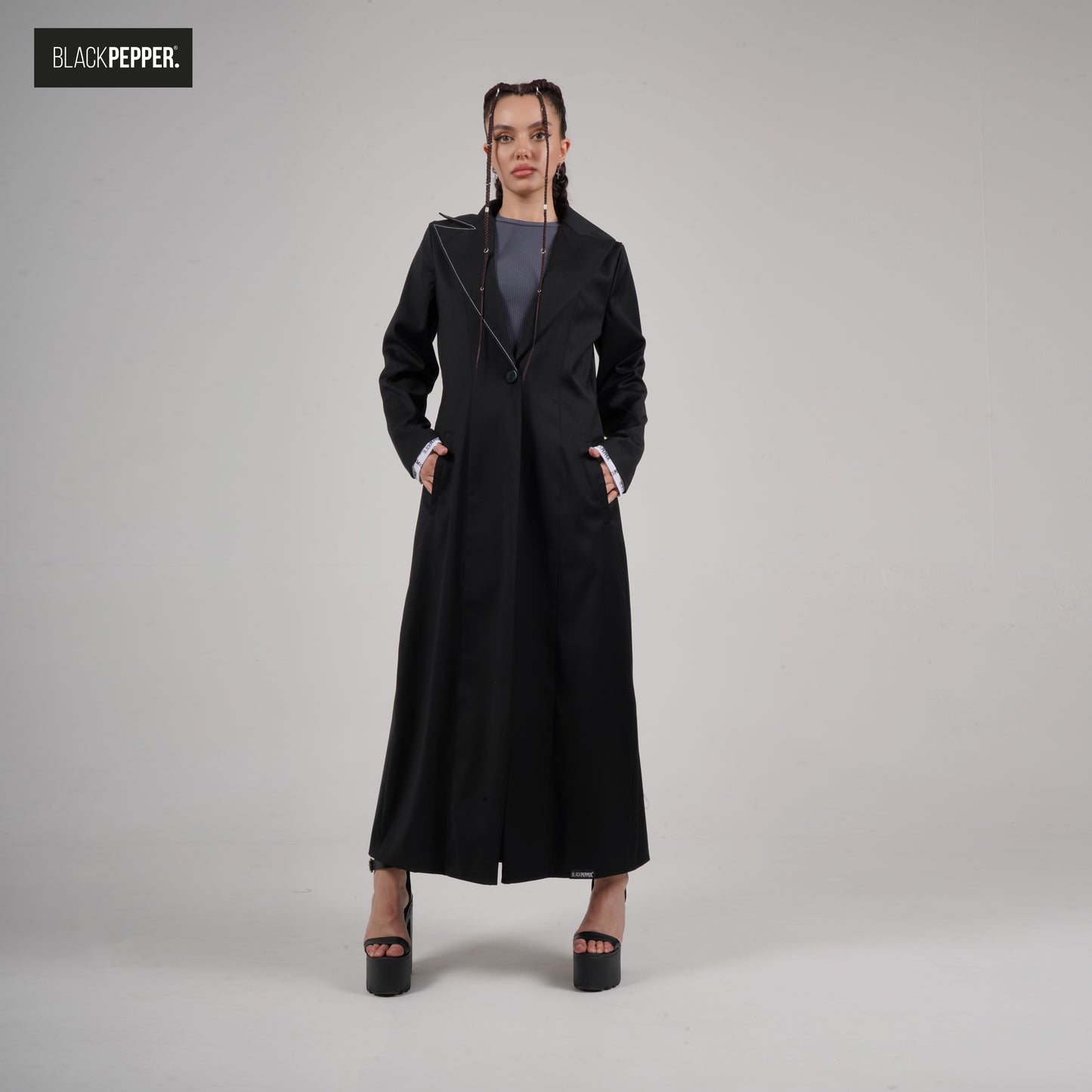BLACKPEPPER LOGO PATTERN JACKET