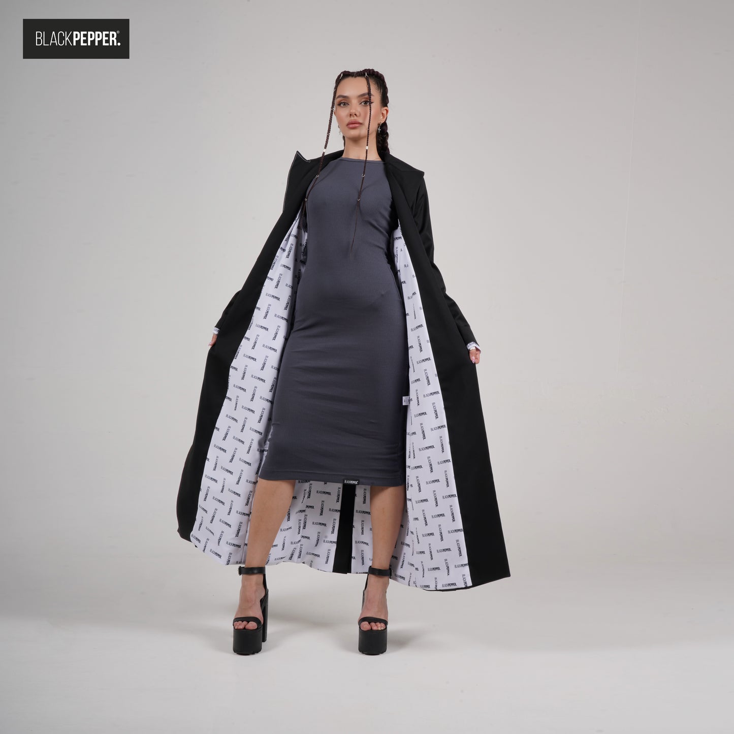 BLACKPEPPER LOGO PATTERN JACKET