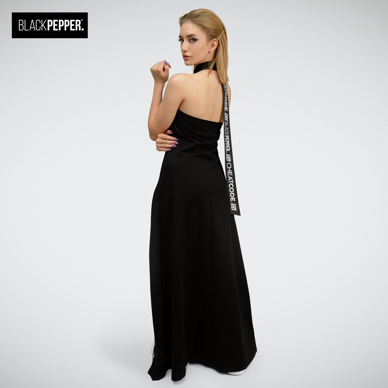 CHEAT CODE LONG BLACK DRESS