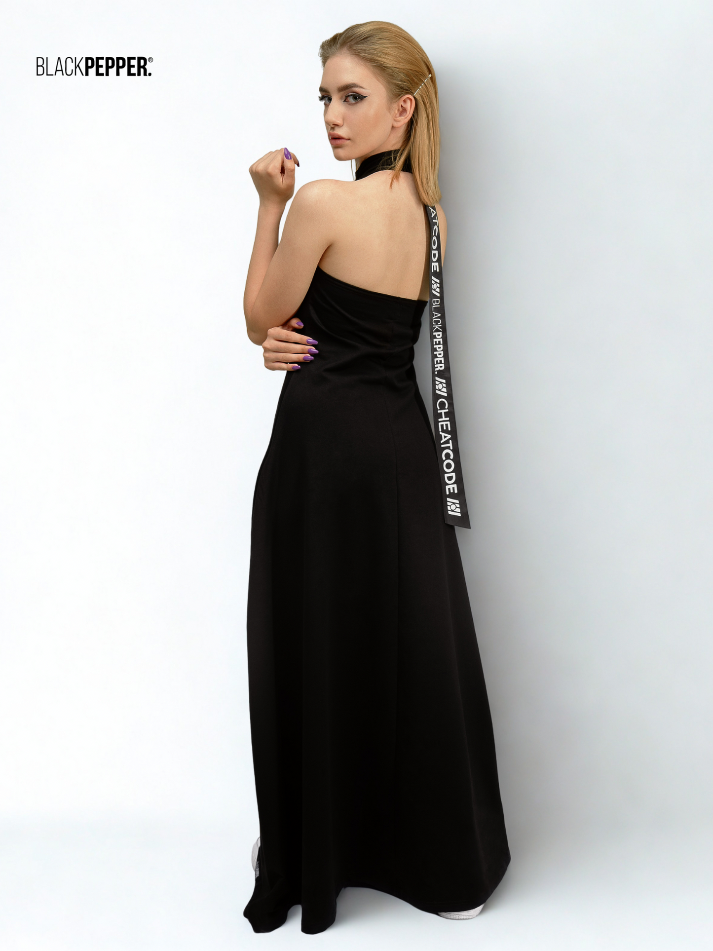 CHEAT CODE LONG BLACK DRESS