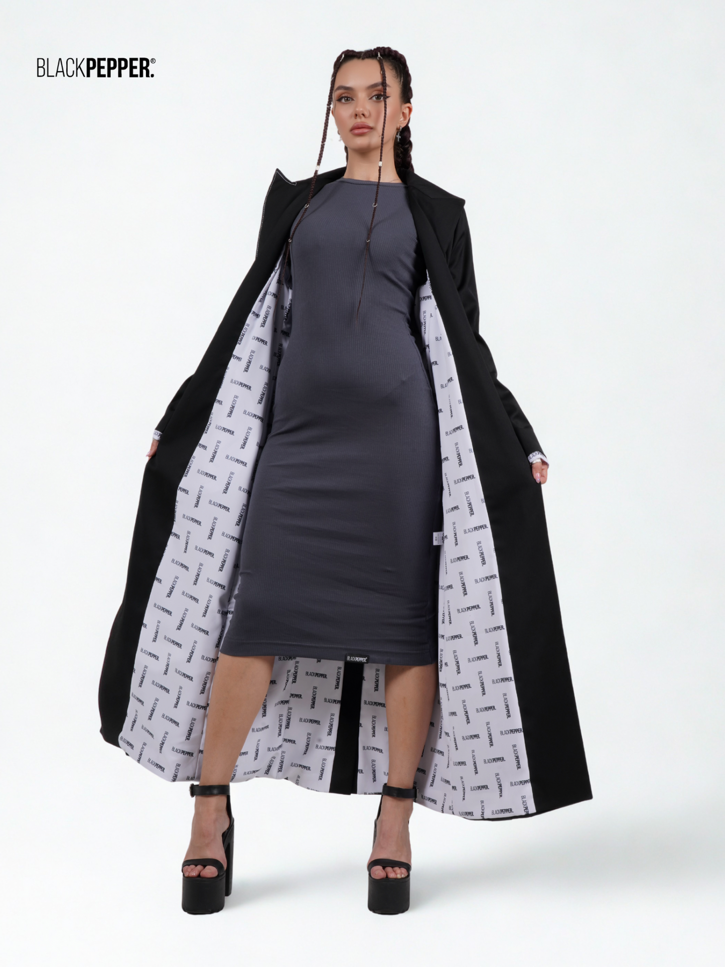 BLACKPEPPER LOGO PATTERN JACKET