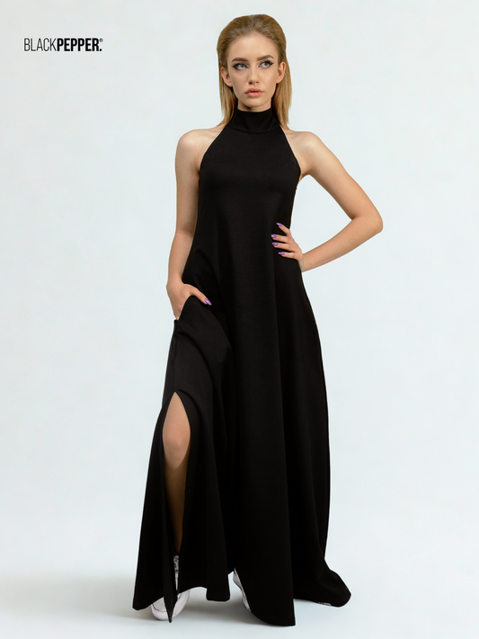 CHEAT CODE LONG BLACK DRESS
