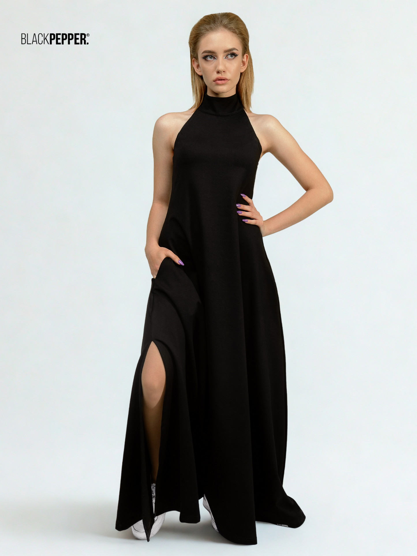 CHEAT CODE LONG BLACK DRESS