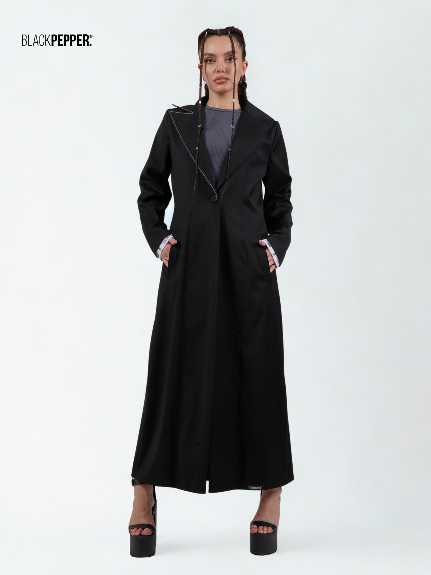 BLACKPEPPER LOGO PATTERN JACKET