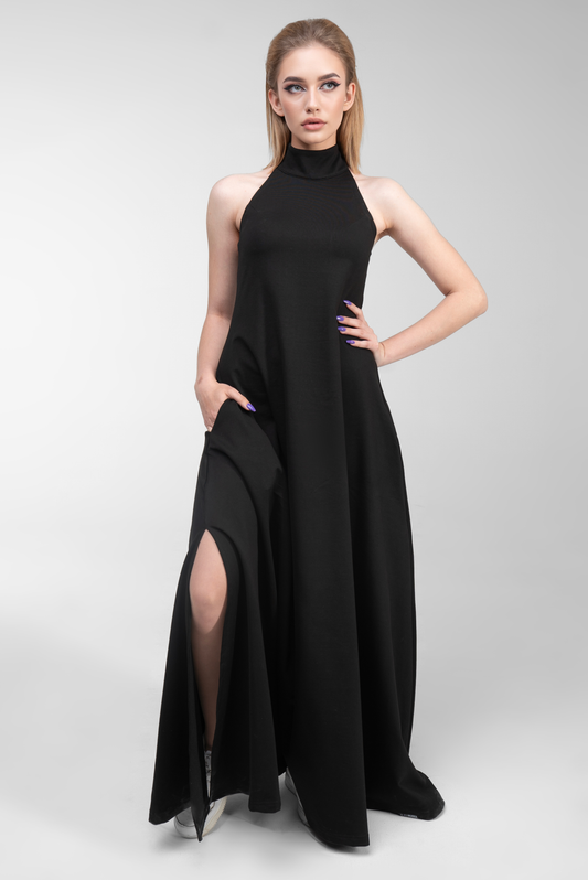 CHEAT CODE LONG BLACK DRESS