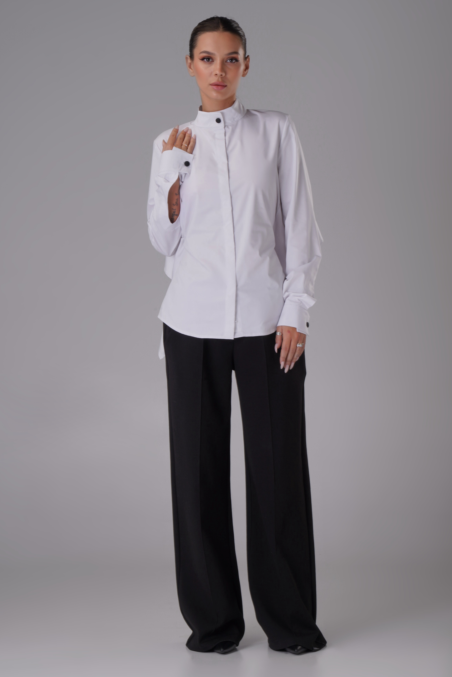 LUX BLACK ONYX TROUSERS WITH CREASE