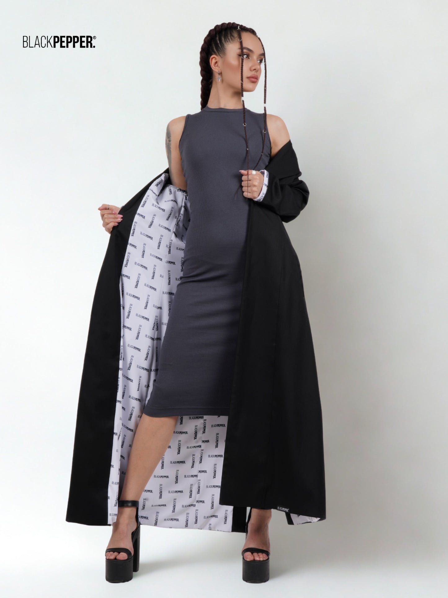 BLACKPEPPER LOGO PATTERN JACKET