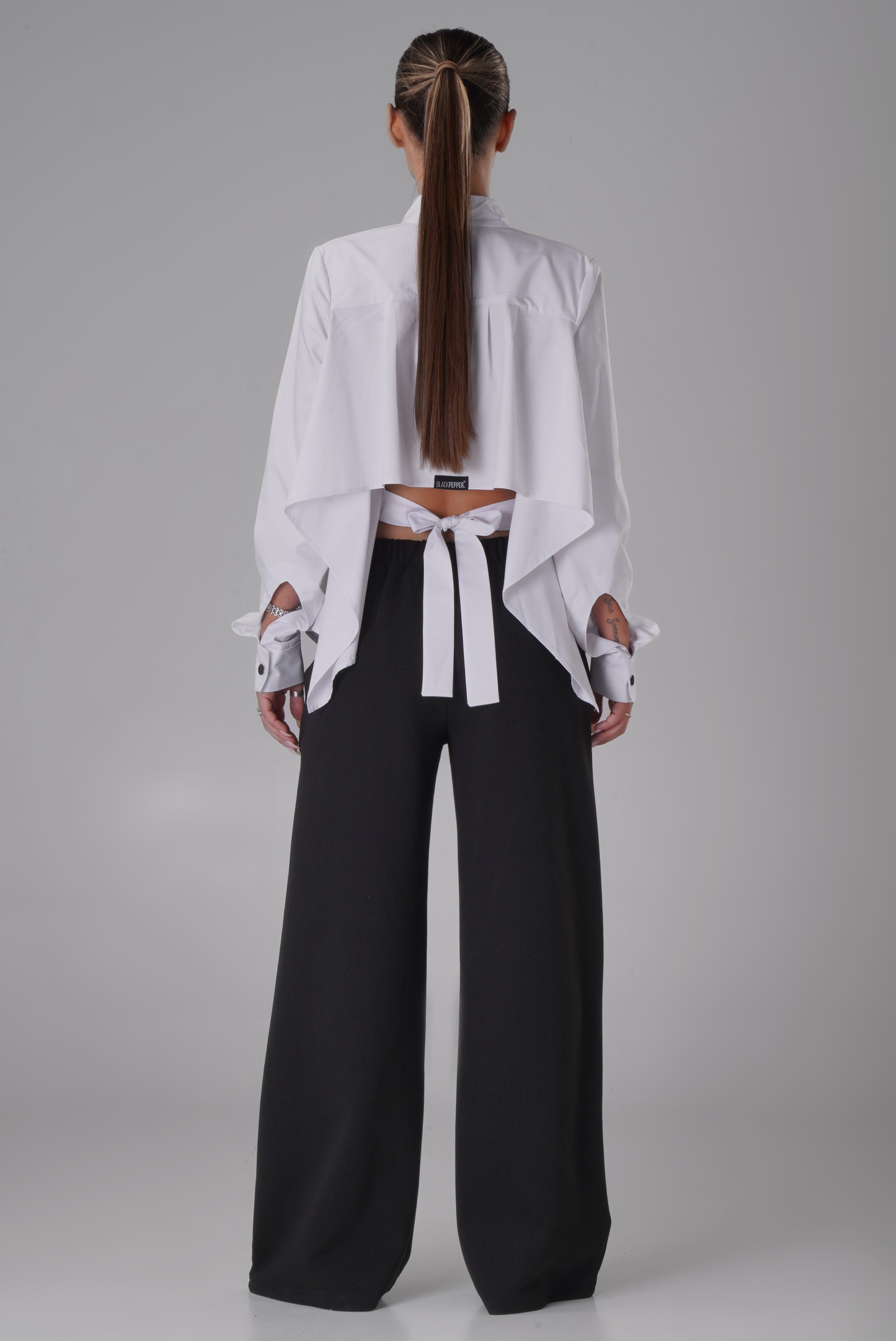 LUX BLACK ONYX TROUSERS WITH CREASE