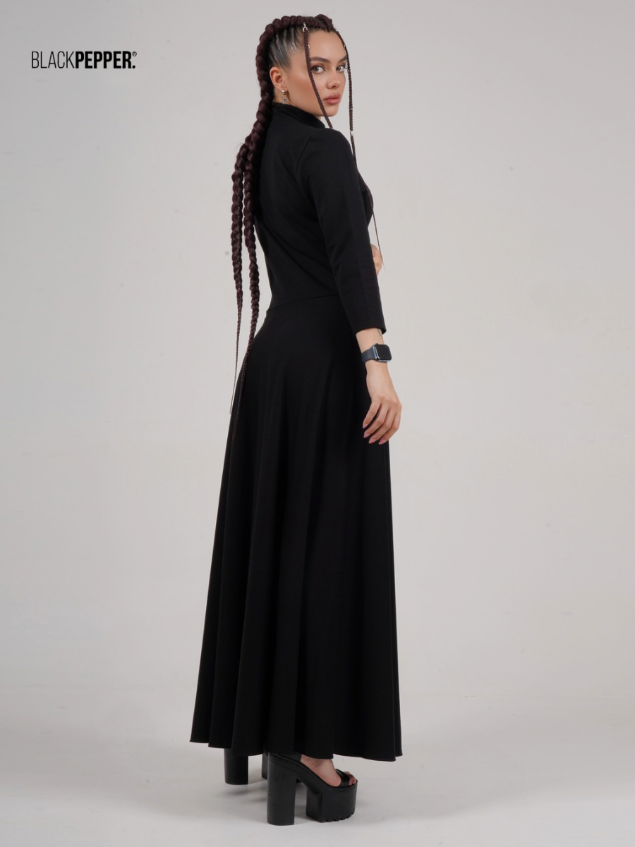 BLACKPEPPER LOGO PATTERN DRESS