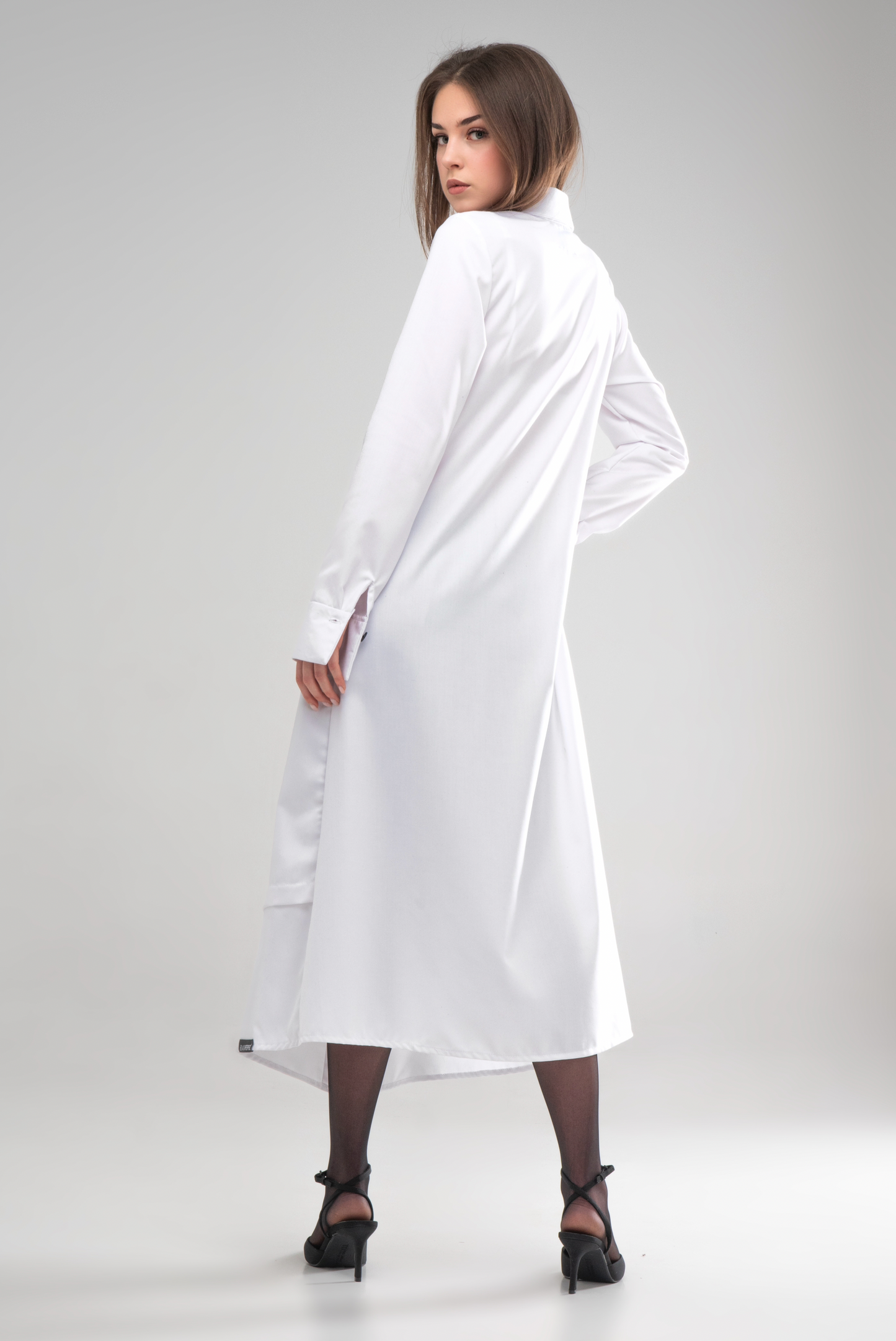 SHIRT DRESS  DECONSTRUCTED WHITE