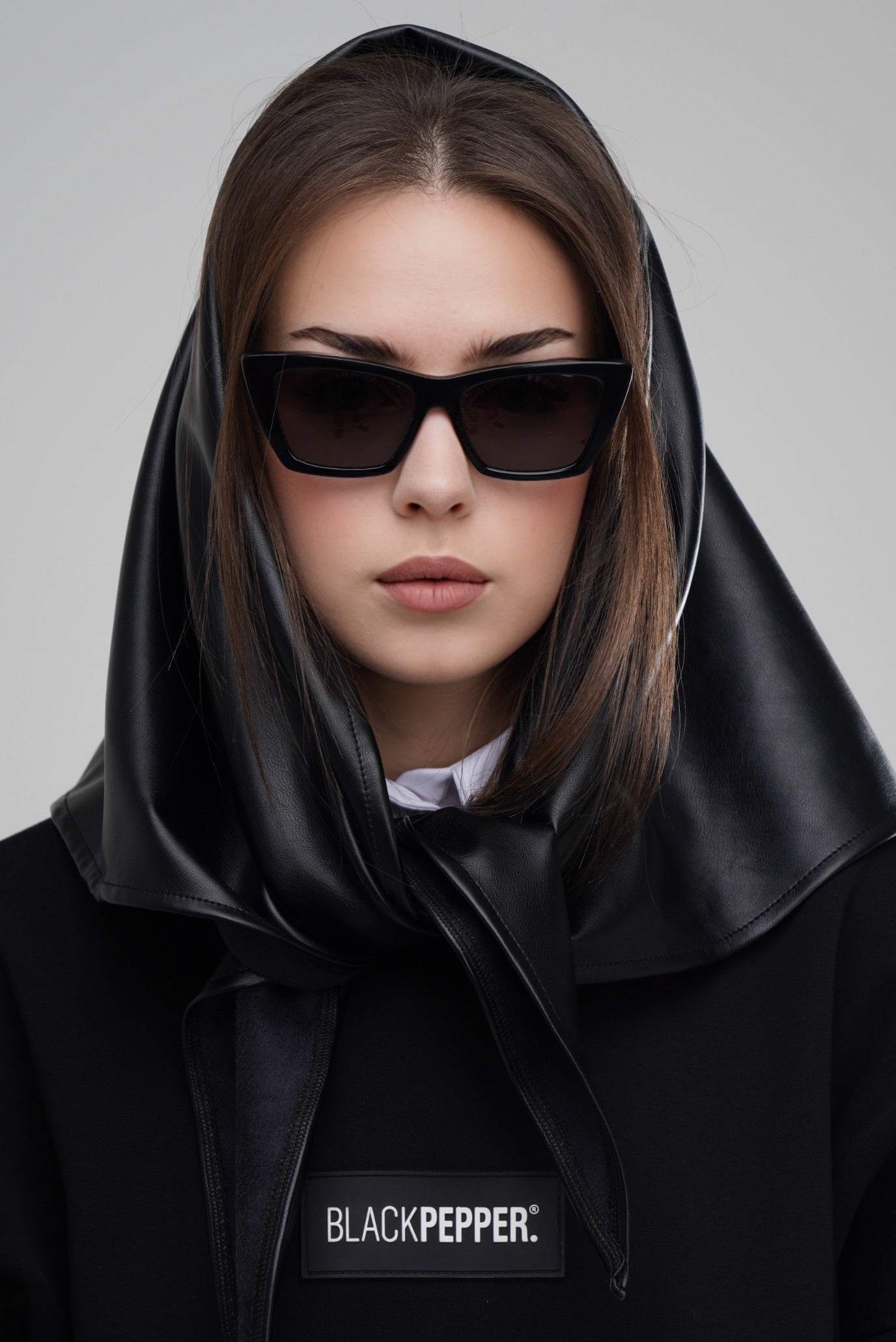 PRIVATE BLACK ECO -LEATHER HEADSCARF