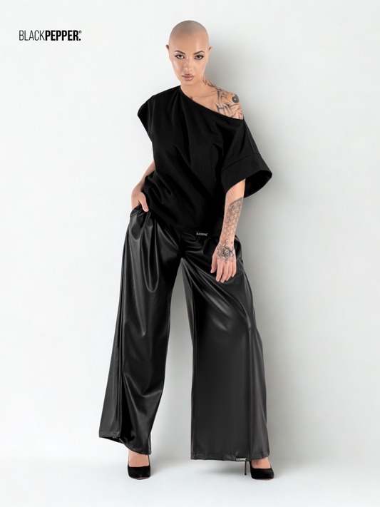 FAKE LEATHER TROUSERS